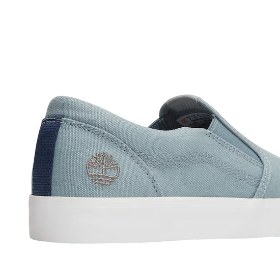 Sneakers Basse Slip-on Uomo Mylo Bay Celeste dettaglio logo