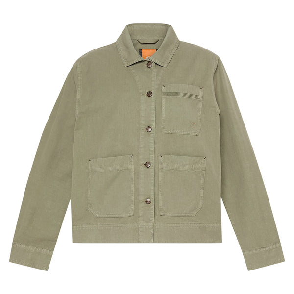 Giacca Utility Donna in cotone e lino Verde