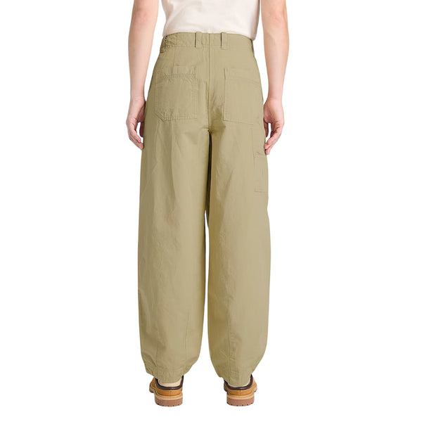 Pantaloni Donna Utility Cotone e Lino Verdi