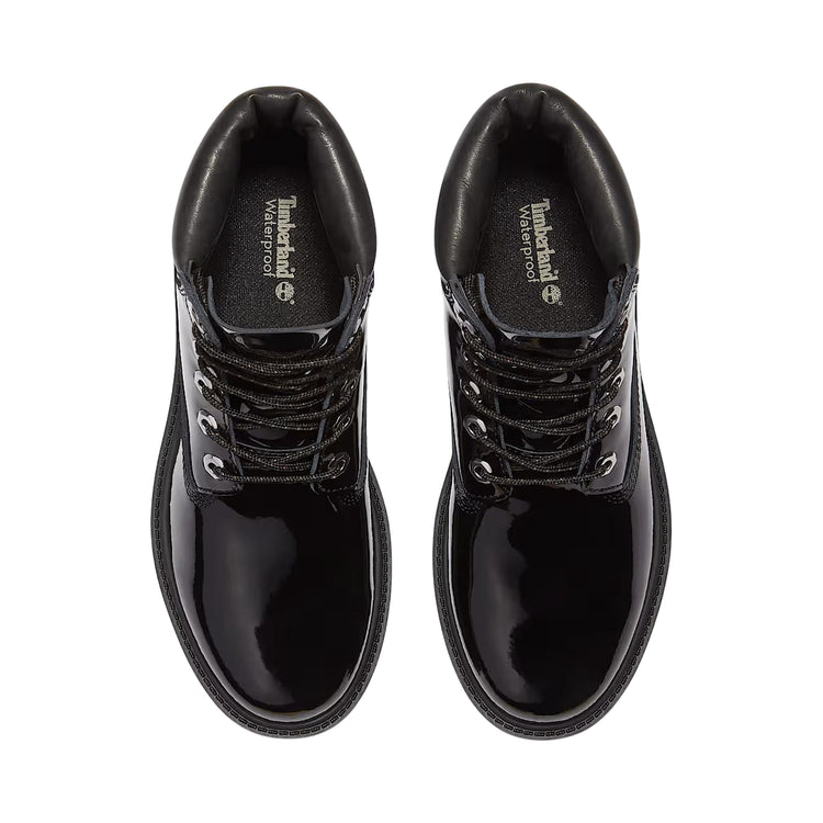 Stivali Donna impermeabili 6-Inch Nero lucido