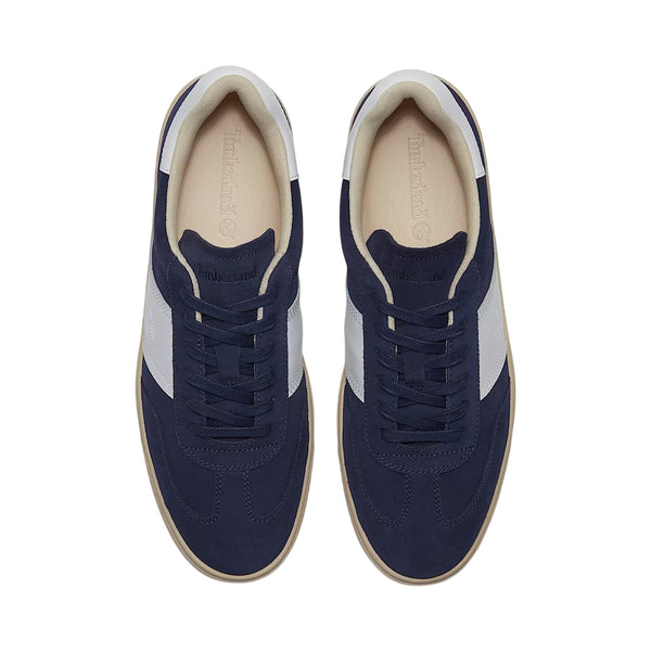 Sneaker da uomo di pelle blu scuro e bianco