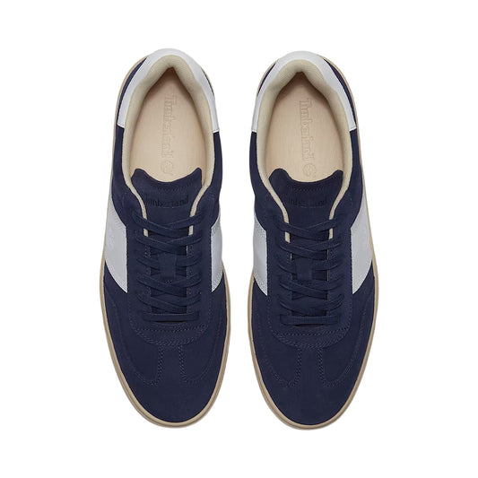 Sneaker da uomo di pelle blu scuro e bianco