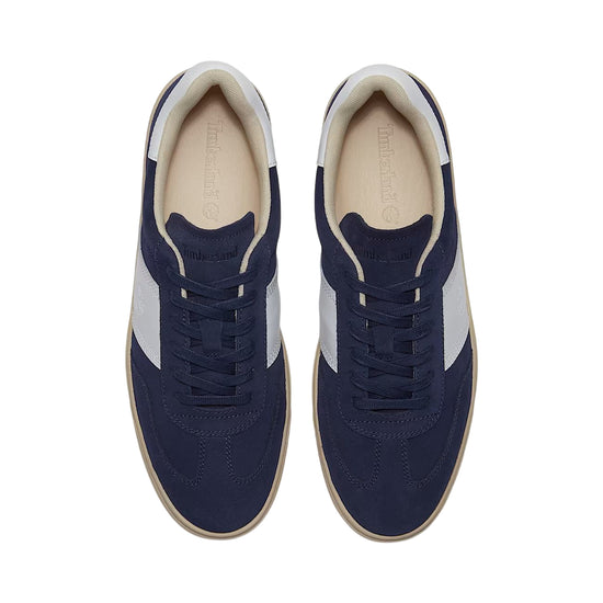 Sneaker da uomo di pelle blu scuro e bianco