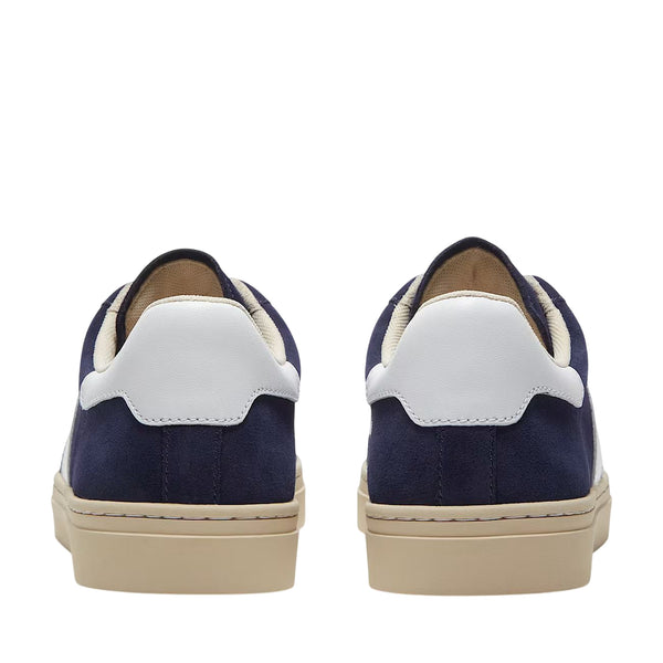 Sneaker da uomo di pelle blu scuro e bianco