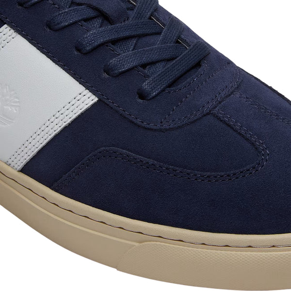 Sneaker da uomo di pelle blu scuro e bianco