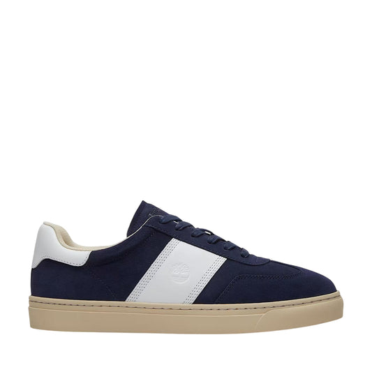 Sneaker da uomo di pelle blu scuro e bianco