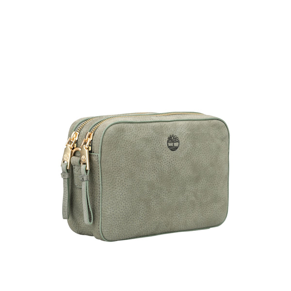 Borsa a tracolla Donna con doppi scomparti Verde