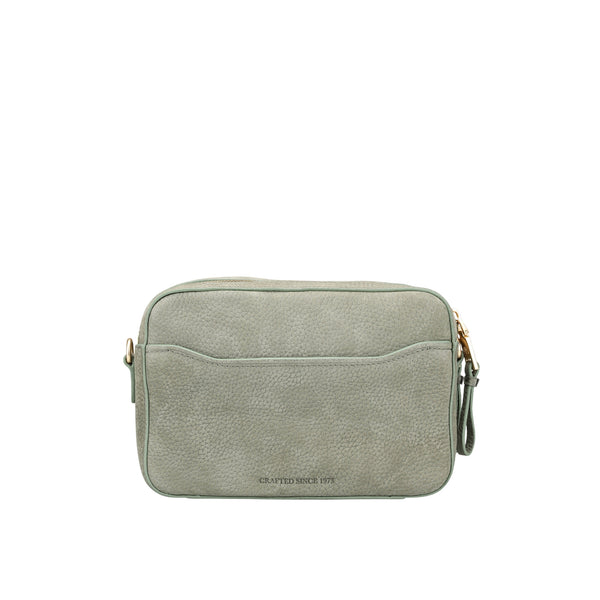 Borsa a tracolla Donna con doppi scomparti Verde retro