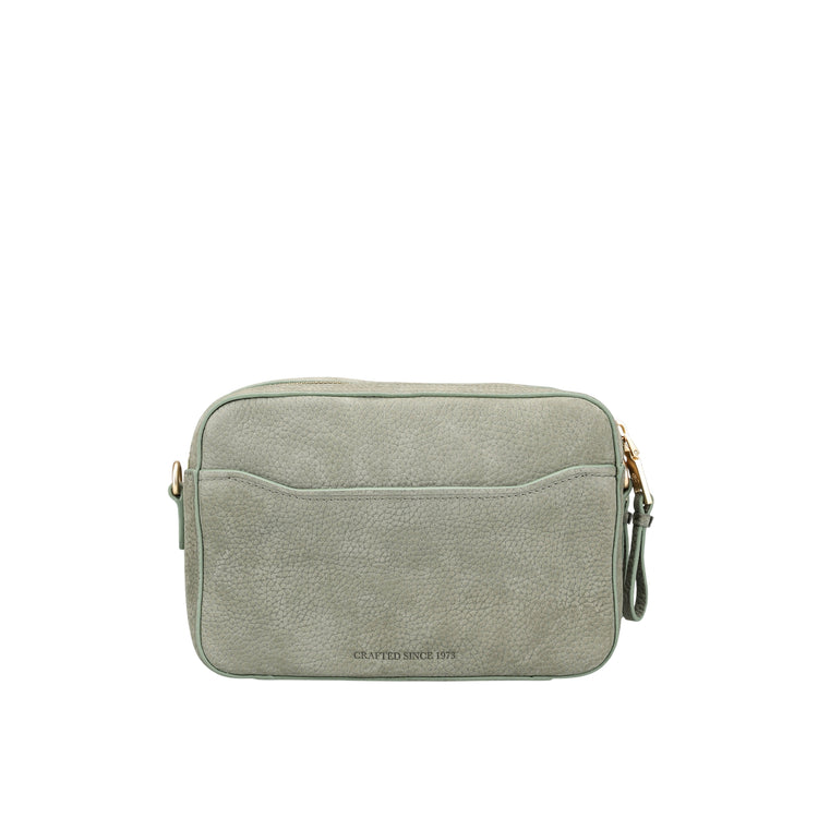 Borsa a tracolla Donna con doppi scomparti Verde retro