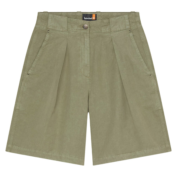 Bermuda Donna in cotone e lino Verde