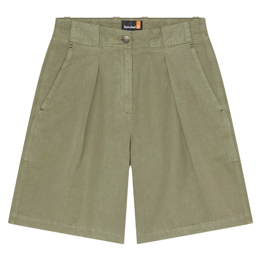 Bermuda Donna in cotone e lino Verde