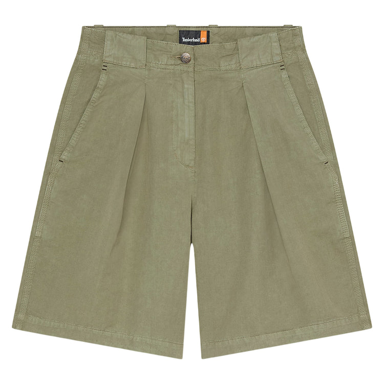 Bermuda Donna in cotone e lino Verde