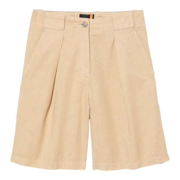 Bermuda Donna in cotone e lino Beige