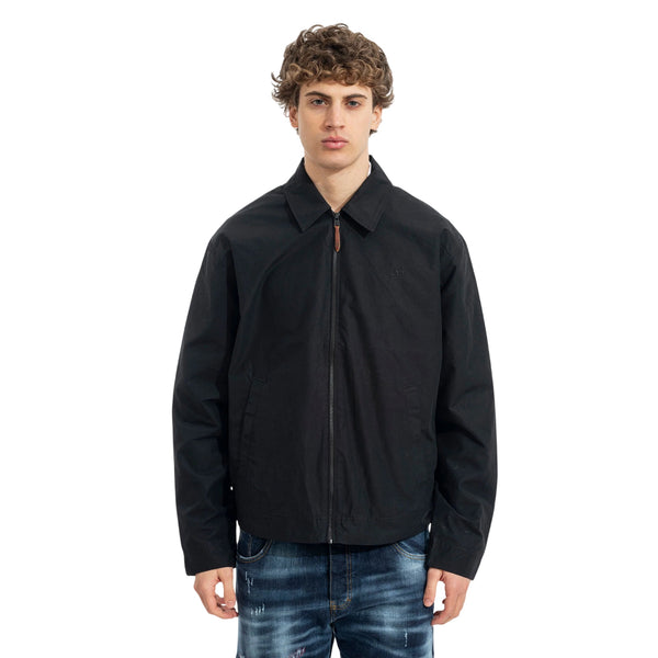 Bomber Uomo Stratham in cotone nero idrorepellente