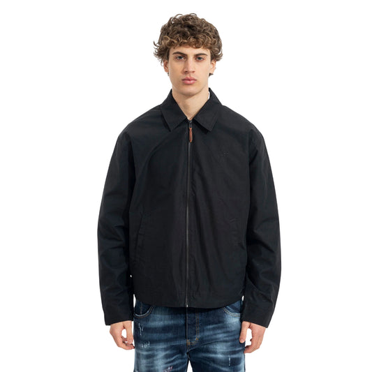 Bomber Uomo Stratham in cotone nero idrorepellente