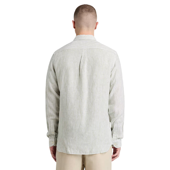 Camicia Uomo Mill Brook in misto lino a righe modello retro