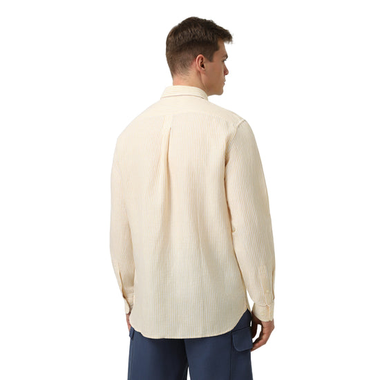 Camicia Uomo Mill Brook a righe Giallo modello retro