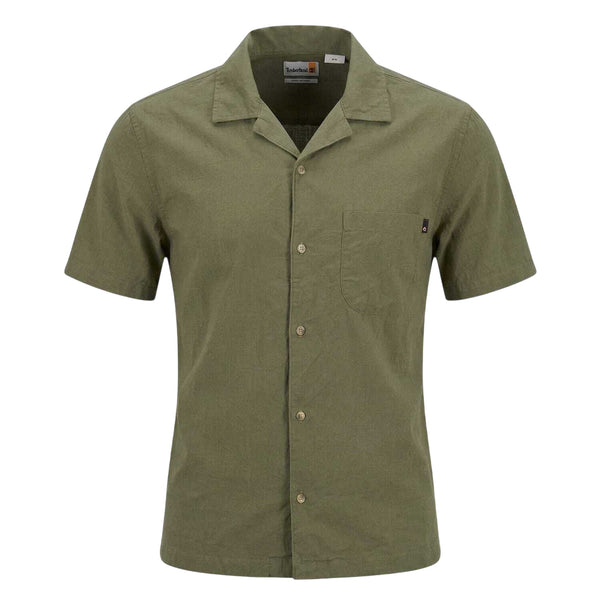 Camicia Uomo manica corta con taschino Verde