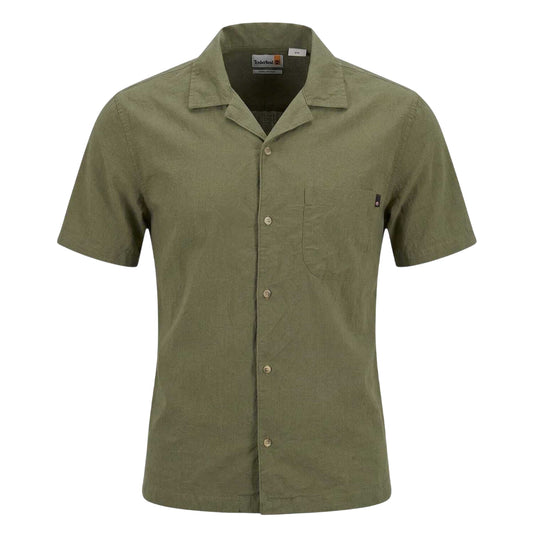Camicia Uomo manica corta con taschino Verde