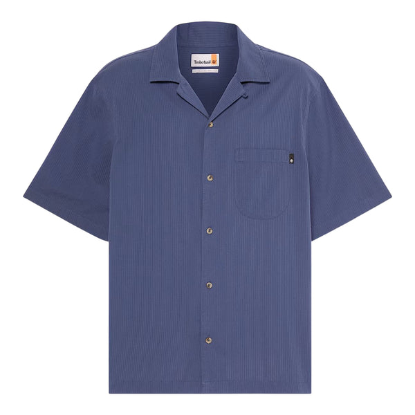 Camicia Uomo manica corta con taschino Blu