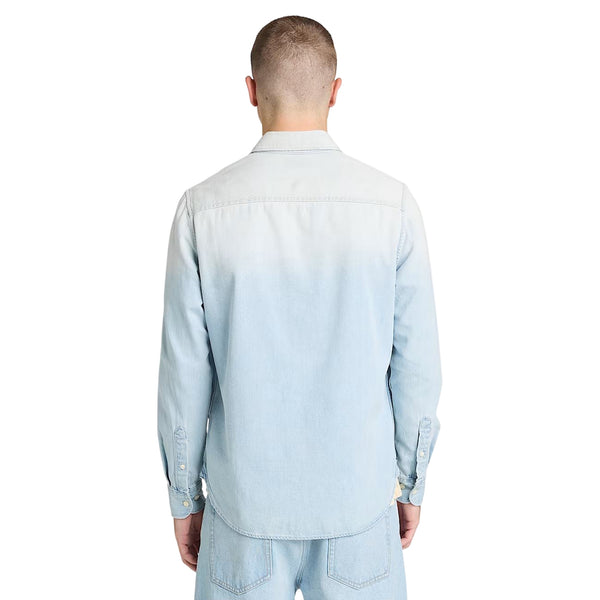 Camicia in Denim da Uomo in blu chiaro