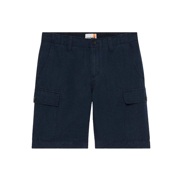 Bermuda Uomo con tasche cargo con bottone Blu