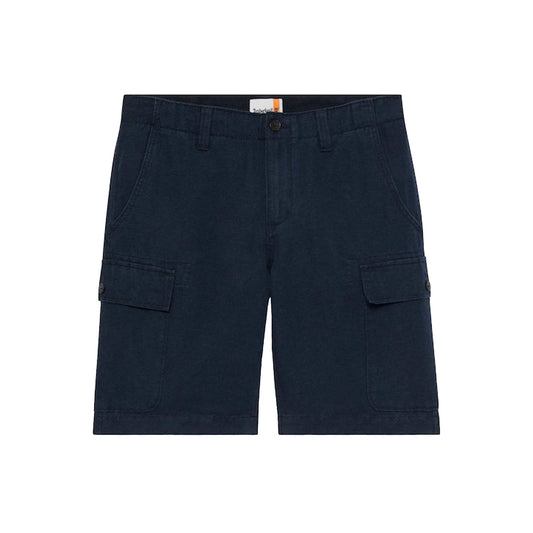 Bermuda Uomo con tasche cargo con bottone Blu
