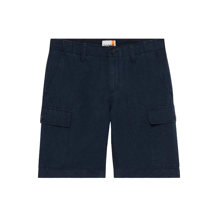 Bermuda Uomo con tasche cargo con bottone Blu