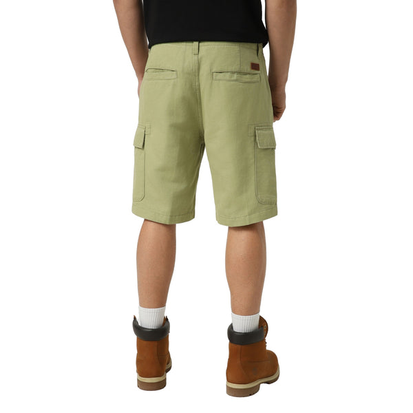 Bermuda Uomo con tasche cargo con bottone Verde modello retro