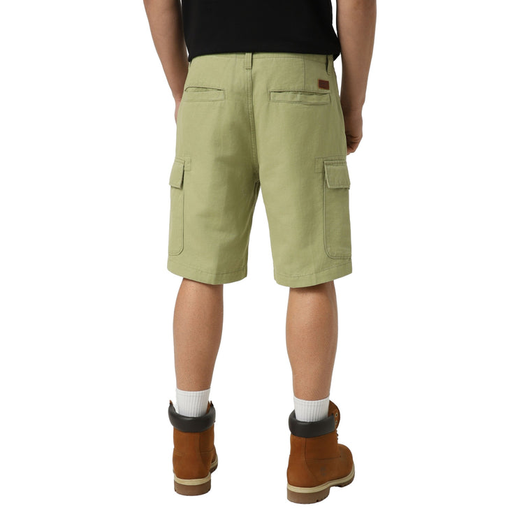 Bermuda Uomo con tasche cargo con bottone Verde modello retro