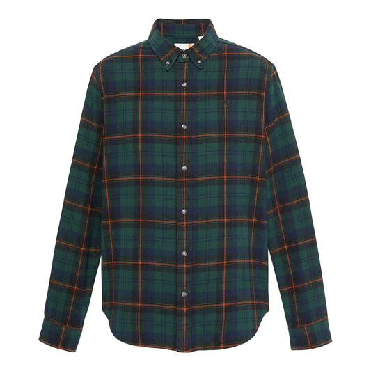 Camicia Uomo in flanella a quadri Verde scuro