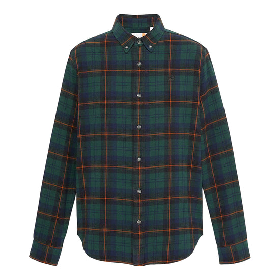 Camicia Uomo in flanella a quadri Verde scuro