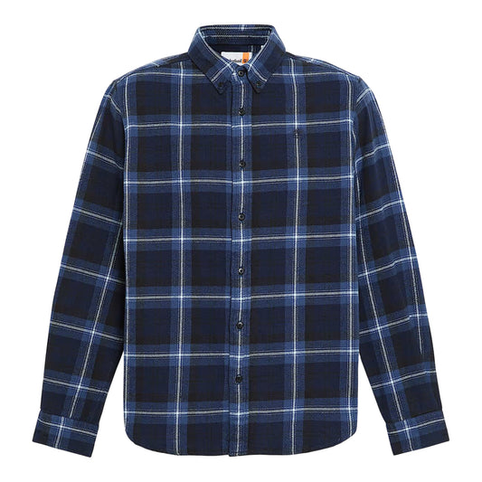 Camicia Uomo in flanella a quadri Blu scuro