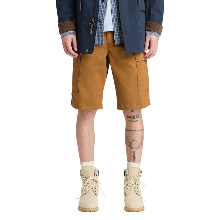 Bermuda cargo Uomo in Giallo scuro modello frontale