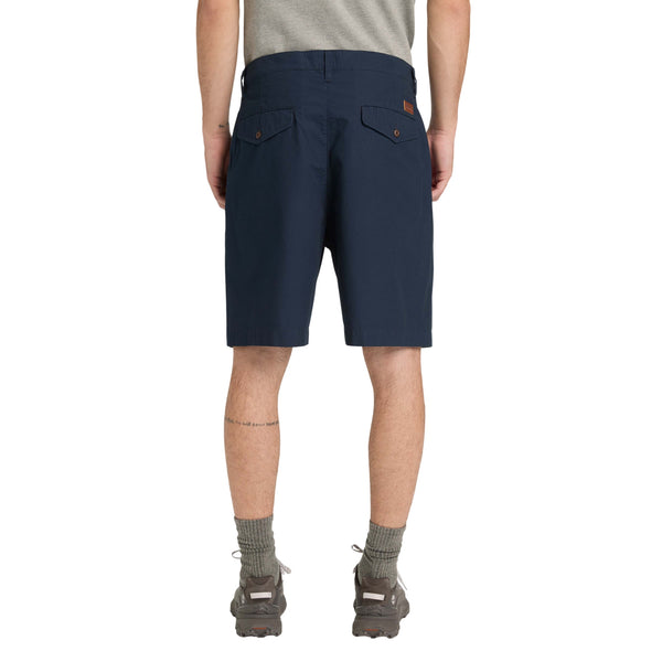 Bermuda Uomo in popeline tinta unita blu scuro modello retro