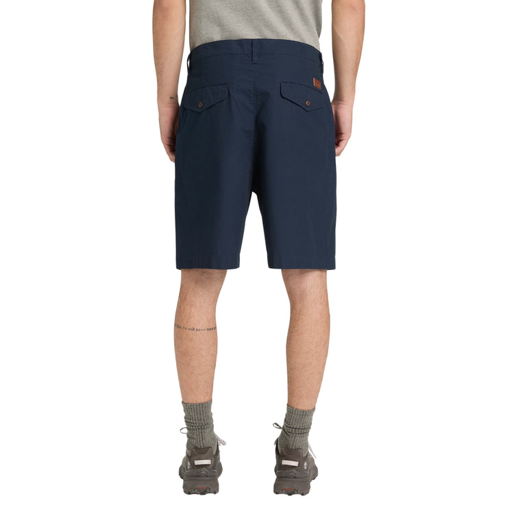 Bermuda Uomo in popeline tinta unita blu scuro modello retro