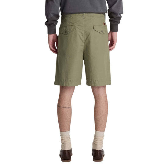 Bermuda Uomo in popeline tinta unita verde modello retro