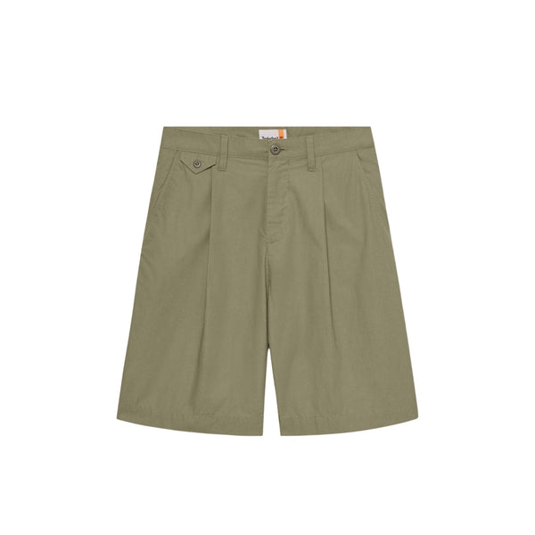 Bermuda Uomo in popeline tinta unita verde