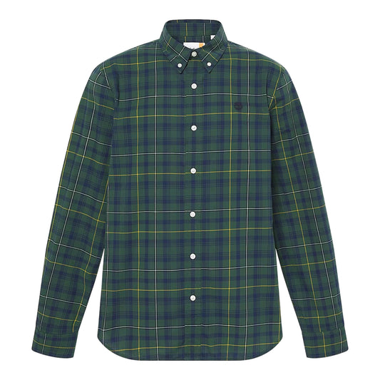 Camicia Uomo elasticizzata a quadri Verde