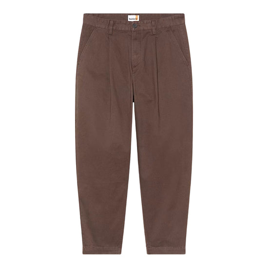 Pantaloni Uomo in Twill Manopesca effetto lavato Marrone