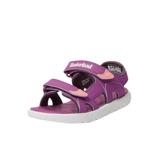 Sandalo Bambina con due cinturini a strappo Viola