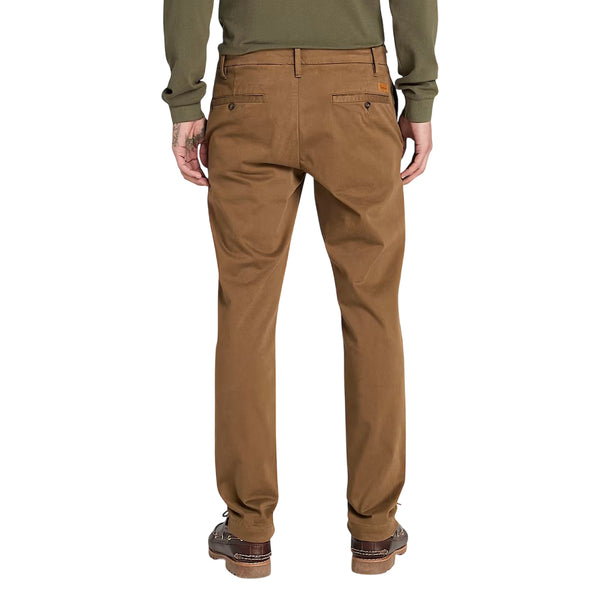 Pantaloni Uomo Chino Claremont Giallo scuro modello retro