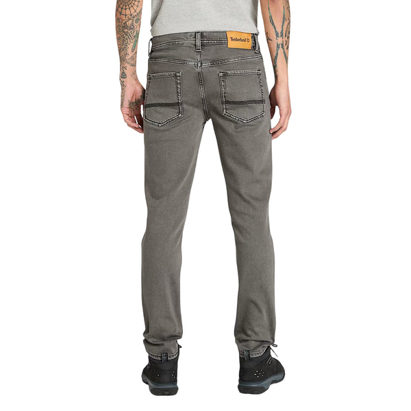 Pantaloni Uomo a 5 tasche Délavé Sandown denim grigio modello retro