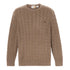 Maglione Uomo girocollo a trecce Williams River Marrone