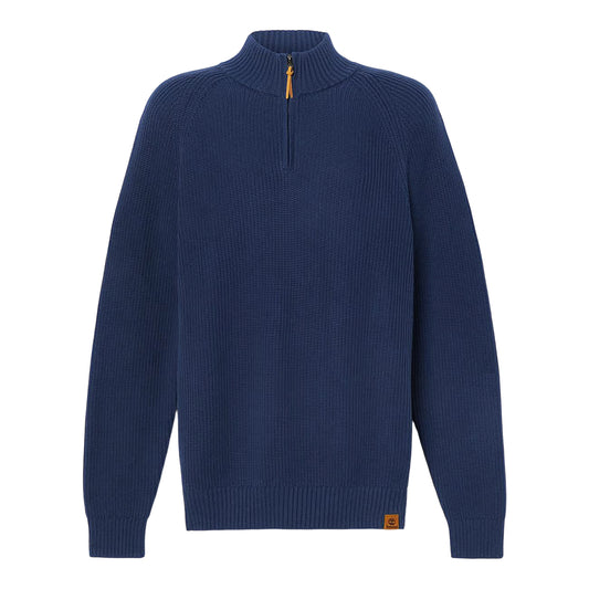 Maglione Uomo con zip a 1/4 Williams River Blu scuro