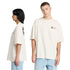 t-shirt a girocollo unisex in bianco con stampa fronte e retro