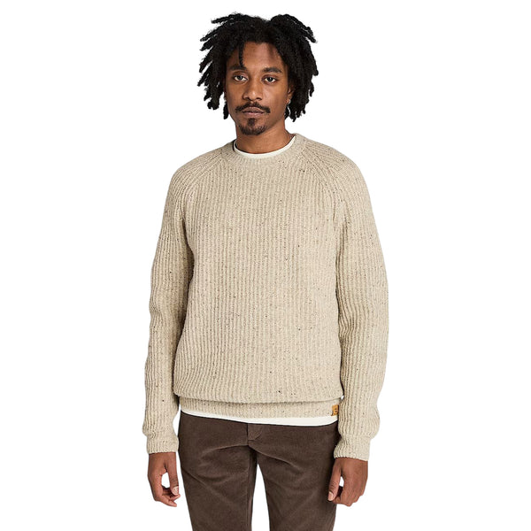 Maglione Uomo in filato pesante Beige modello frontale