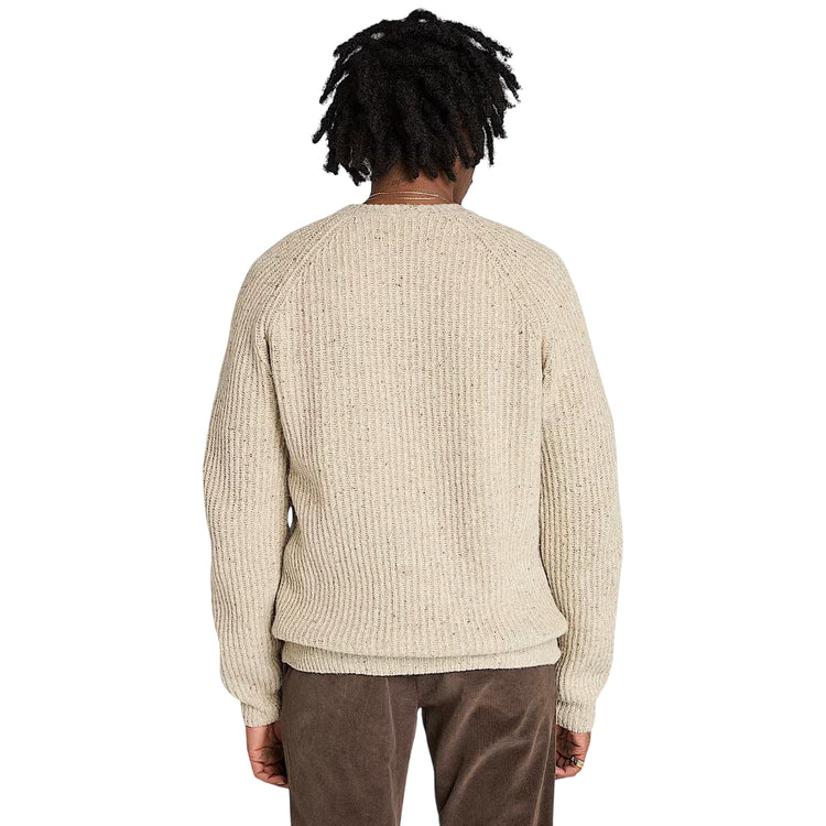 Maglione Uomo in filato pesante Beige modello retro