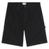 Shorts Unisex stile carpentiere effetto lavato Nero