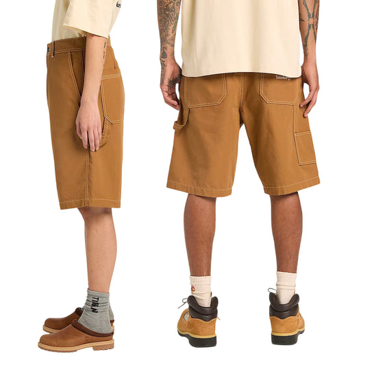 Shorts Unisex stile carpentiere effetto lavato Giallo modelli